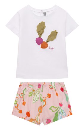 Детский комплект из футболки и шорт IL GUFO розового цвета, арт. P22DP382C4083/24M | Фото 1 (Кросс-КТ НВ: Костюм)