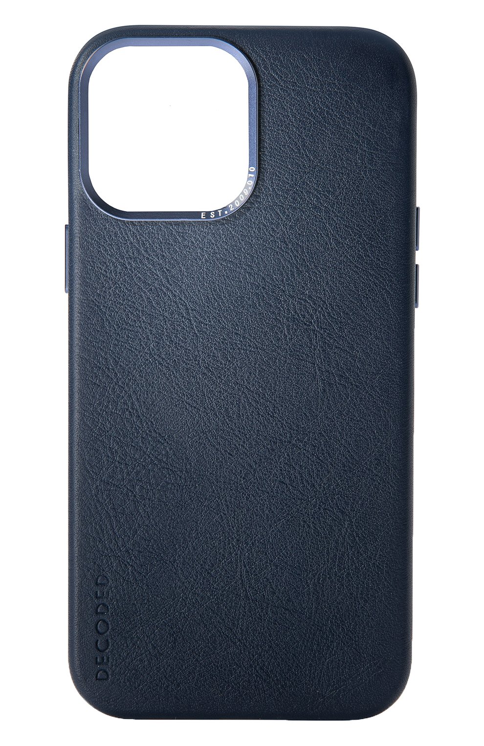 Кожаный чехол magsafe для iphone 13 pro DECODED темно-синего цвета, арт. D22IPO61PBC6MNY | Фото 1 (Женское Кросс-КТ: Кожа iPhone; Материал: Натуральная кожа)