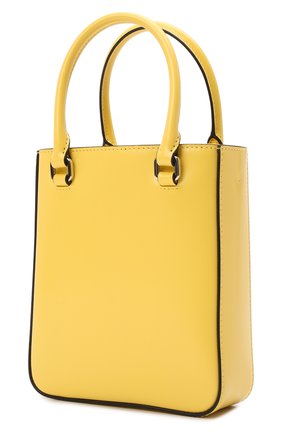 Женский сумка-тоут PRADA желтого цвета, арт. 1BA331-ZO6-F0ZNZ-OOO | Фото 2 (Размер: mini; Ремень/цепочка: На ремешке; Материал: Натуральная кожа; Сумки-технические: Сумки-шопперы)