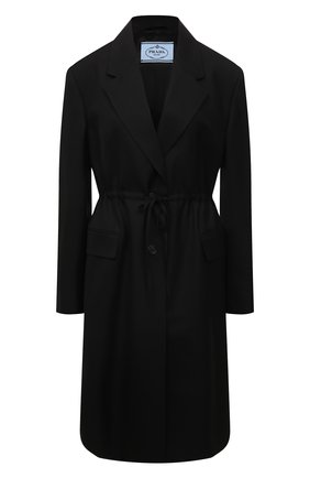 Женское шерстяное пальто PRADA черного цвета по цене 340000 руб., арт. P615P-10GK-F0002-221 | Фото 1