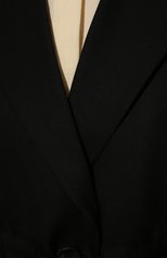 Женское шерстяное пальто PRADA черного цвета, арт. P615P-10GK-F0002-221 | Фото 5 (Материал внешний: Шерсть; Рукава: Длинные; Длина (верхняя одежда): До колена; 1-2-бортные: Однобортные; Стили: Кэжуэл)