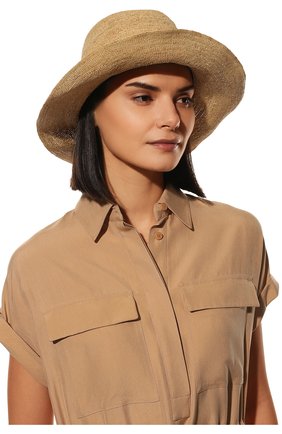 Женская соломенная шляпа INVERNI светло-бежевого цвета, арт. 4458 CP | Фото 2 (Материал: Растительное волокно)