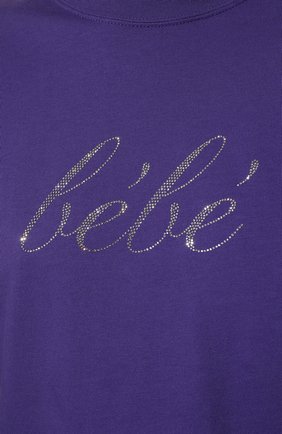 Женская хлопковая футболка BALENCIAGA фиолетового цвета, арт. 670943/TLVH4 | Фото 5 (Рукава: Короткие; Длина (для топов): Стандартные; Принт: С принтом; Материал внешний: Хлопок; Стили: Спорт-шик; Женское Кросс-КТ: Футболка-одежда)