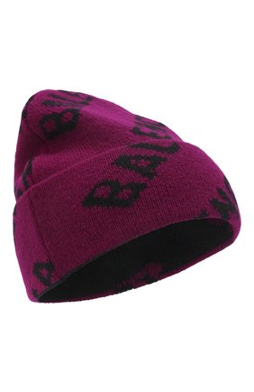 Женская шерстяная шапка BALENCIAGA фиолетового цвета, арт. 659679/T1567 | Фото 1 (Материал: Текстиль, Шерсть)