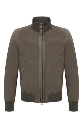 Мужская замшевая куртка TOM FORD темно-серого цвета по цене 667000 руб., арт. BZ414/TFL540 | Фото 1 Мужская замшевая куртка TOM FORD темно-серого цвета, арт. BZ414/TFL540 | Фото 1 (Длина (верхняя одежда): Короткие; Материал внешний: Натуральная кожа, Замша; Рукава: Длинные; Мужское Кросс-КТ: Кожа и замша; Кросс-КТ: Куртка; Стили: Кэжуэл)