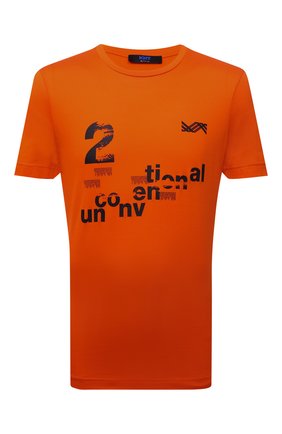 Мужская хлопковая футболка KNT оранжевого цвета по цене 26750 руб., арт. UMM0236 | Фото 1 Мужская хлопковая футболка KNT оранжевого цвета, арт. UMM0236 | Фото 1 (Рукава: Короткие; Длина (для топов): Стандартные; Материал внешний: Хлопок; Принт: С принтом; Стили: Кэжуэл)