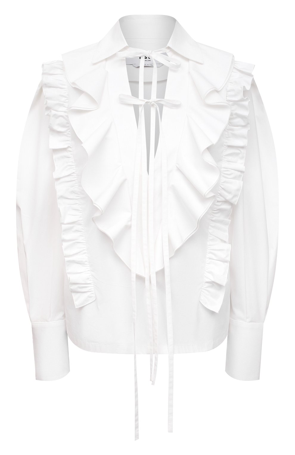 Женская белая хлопковая блузка MSGM купить в интернет-магазине ЦУМ, арт ...