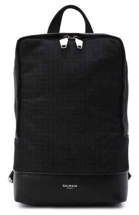 Мужской текстильный рюкзак BALMAIN черного цвета, арт. XM1GE159/TNYM | Фото 1 (Ремень/цепочка: На ремешке, На плечо; Материал: Текстиль; Размер: medium)