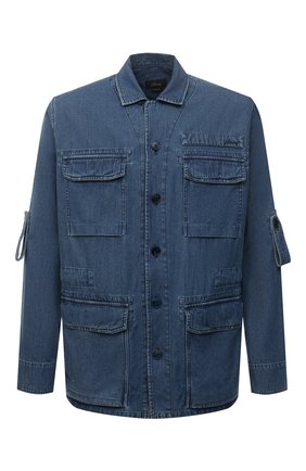 Мужская джинсовая куртка BRIONI синего цвета по цене 217000 руб., арт. SLS90L/08D31 | Фото 1 Мужская джинсовая куртка BRIONI синего цвета, арт. SLS90L/08D31 | Фото 1 (Рукава: Длинные; Материал внешний: Хлопок, Деним; Длина (верхняя одежда): Короткие; Кросс-КТ: Деним, Куртка; Стили: Кэжуэл)