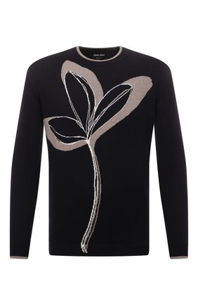 Мужской джемпер из хлопка и кашемира GIORGIO ARMANI черного цвета по цене 96450 руб., арт. 3LSM27/SM34Z | Фото 1 Мужской джемпер из хлопка и кашемира GIORGIO ARMANI черного цвета, арт. 3LSM27/SM34Z | Фото 1 (Материал внешний: Хлопок; Длина (для топов): Стандартные; Рукава: Длинные; Мужское Кросс-КТ: Джемперы; Вырез: Круглый; Принт: С принтом; Стили: Кэжуэл)