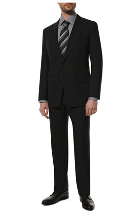 Мужская хлопковая сорочка TOM FORD черно-белого цвета по цене 63650 руб., арт. 3FT592/94C1JE | Фото 2 Мужская хлопковая сорочка TOM FORD черно-белого цвета, арт. 3FT592/94C1JE | Фото 2 (Рукава: Длинные; Длина (для топов): Стандартные; Материал внешний: Хлопок; Случай: Формальный; Манжеты: На пуговицах; Воротник: Кент; Рубашки М: Regular Fit; Принт: Клетка; Стили: Классический)