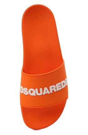 Мужские шлепанцы DSQUARED2 оранжевого цвета, арт. FFM0023 17205013 | Фото 6 (Материал внешний: Резина)