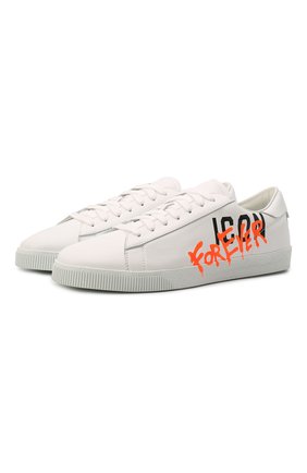 Мужские кожаные кеды cassetta DSQUARED2 белого цвета по цене 54700 руб., арт. SNM0187 01504893 | Фото 1 Мужские кожаные кеды cassetta DSQUARED2 белого цвета, арт. SNM0187 01504893 | Фото 1 (Подошва: Плоская; Материал внутренний: Текстиль, Натуральная кожа; Материал внешний: Кожа; Материал утеплителя: Без утеплителя; Стили: Классический)