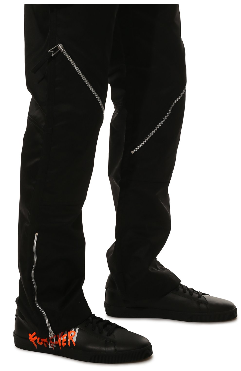 Мужские кожаные кеды cassetta DSQUARED2 черного цвета, арт. SNM0187 01504893 | Фото 3 (Материал внешний: Кожа; Материал внутренний: Натуральная кожа, Текстиль; Стили: Классический; Материал утеплителя: Без утеплителя; Подошва: Плоская)