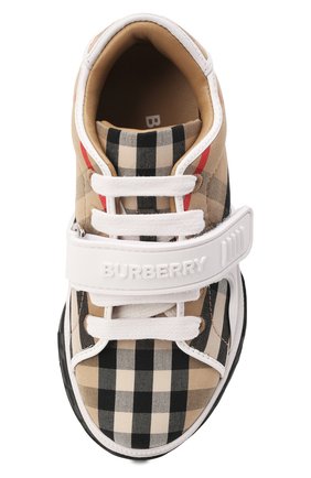 Мужского кроссовки BURBERRY бежевого цвета по цене 39700 руб., арт. 8049360 | Фото 4 Мужского кроссовки BURBERRY бежевого цвета, арт. 8049360 | Фото 4 (Материал внешний: Текстиль; Материал внутренний: Натуральная кожа; ширина носка стельки: 6)