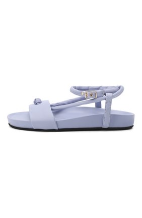 Детские кожаные сандалии EMPORIO ARMANI сиреневого цвета по цене 28700 руб., арт. XXP006/X0N26/28-34 | Фото 2 Детские кожаные сандалии EMPORIO ARMANI сиреневого цвета, арт. XXP006/X0N26/28-34 | Фото 2 (Материал внешний: Кожа; Материал внутренний: Натуральная кожа)