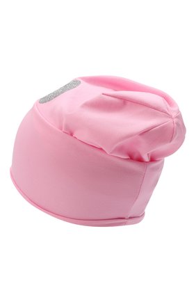 Детского хлопковая шапка CATYA розового цвета, арт. 216071 | Фото 2 (Материал: Хлопок, Текстиль)