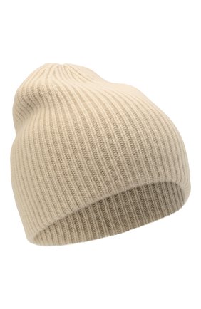 Женская кашемировая шапка TOTÊME кремвого цвета, арт. 221-870-753 | Фото 1 (Материал: Шерсть, Текстиль, Кашемир)