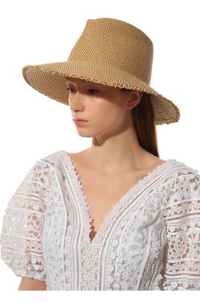 Женская шляпа ERIC JAVITS бежевого цвета, арт. 12999PEANUT | Фото 2 (Материал: Пластик, Текстиль, Синтетический материал)