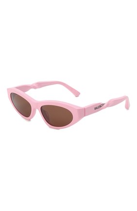 Женские солнцезащитные очки BALENCIAGA светло-розового цвета, арт. 681956/T0001 | Фото 1 (Тип очков: С/з; Оптика Гендер: оптика-женское; Очки форма: Cat-eye)