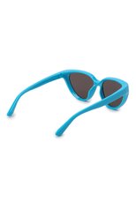 Женские солнцезащитные очки BALENCIAGA бирюзового цвета, арт. 658747/T0007 | Фото 4 (Тип очков: С/з; Очки форма: Cat-eye)