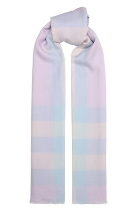 Женский кашемировый шарф BURBERRY сиреневого цвета, арт. 8050203 | Фото 1 (Материал: Текстиль, Шерсть, Кашемир)