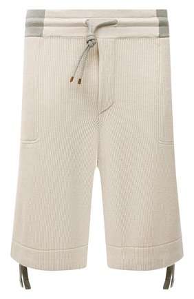 Мужские хлопковые шорты BRUNELLO CUCINELLI кремвого цвета по цене 122000 руб., арт. M29200409W | Фото 1 Мужские хлопковые шорты BRUNELLO CUCINELLI кремвого цвета, арт. M29200409W | Фото 1 (Материал внешний: Хлопок; Длина Шорты М: Ниже колена; Стили: Спорт-шик; Принт: Без принта; Случай: Повседневный)