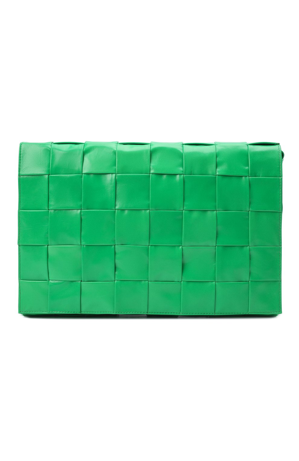 Мужская кожаная сумка cassette BOTTEGA VENETA зеленого цвета, арт. 691407/VCQ71 | Фото 1 (Материал: Натуральная кожа; Ремень/цепочка: На ремешке; Размер: large)
