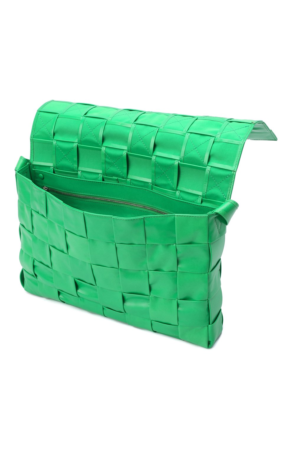 Мужская кожаная сумка cassette BOTTEGA VENETA зеленого цвета, арт. 691407/VCQ71 | Фото 5 (Материал: Натуральная кожа; Ремень/цепочка: На ремешке; Размер: large)