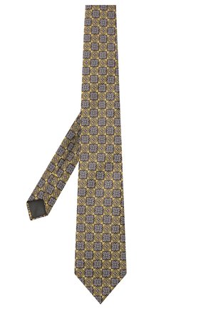 Мужской шелковый галстук CANALI желтого цвета, арт. 18/HJ03404 | Фото 3 (Принт: С принтом; Материал: Текстиль, Шелк)