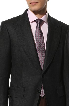 Мужской шелковый галстук CANALI розового цвета, арт. 18/HJ03402 | Фото 2 (Материал: Шелк, Текстиль; Принт: С принтом)