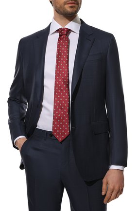 Мужской шелковый галстук CANALI красного цвета по цене 14650 руб., арт. 18/HJ03394 | Фото 2 Мужской шелковый галстук CANALI красного цвета, арт. 18/HJ03394 | Фото 2 (Материал: Текстиль, Шелк; Принт: С принтом)
