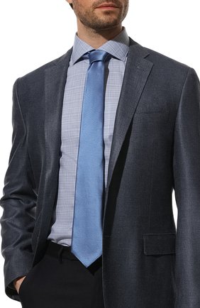 Мужской шелковый галстук CANALI голубого цвета, арт. 18/HJ03386 | Фото 2 (Материал: Текстиль, Шелк; Принт: Без принта)