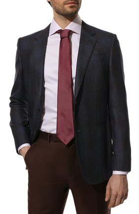 Мужской шелковый галстук CANALI розового цвета по цене 13250 руб., арт. 18/HJ03380 | Фото 2 Мужской шелковый галстук CANALI розового цвета, арт. 18/HJ03380 | Фото 2 (Материал: Шелк, Текстиль; Принт: С принтом)
