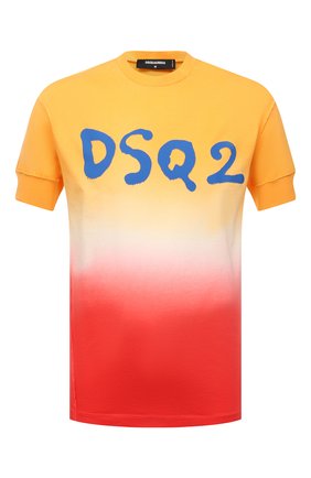 Мужская хлопковая футболка DSQUARED2 разноцветного цвета, арт. S74GD0976/S22427 | Фото 1 (Рукава: Короткие; Длина (для топов): Стандартные; Материал внешний: Хлопок; Принт: С принтом; Стили: Гранж)