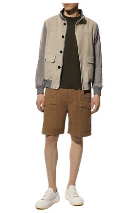 Мужские хлопковые шорты Z ZEGNA коричневого цвета по цене 39950 руб., арт. VZ158/ZZ306 | Фото 2 Мужские хлопковые шорты Z ZEGNA коричневого цвета, арт. VZ158/ZZ306 | Фото 2 (Длина Шорты М: До колена; Материал внешний: Хлопок; Мужское Кросс-КТ: Шорты-одежда; Стили: Кэжуэл; Принт: Без принта; Силуэт М (брюки): Карго; Случай: Повседневный)