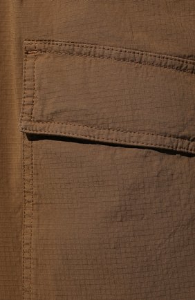Мужские хлопковые шорты Z ZEGNA коричневого цвета, арт. VZ158/ZZ306 | Фото 5 (Силуэт М (брюки): Карго; Длина Шорты М: До колена; Принт: Без принта; Случай: Повседневный; Материал внешний: Хлопок; Стили: Кэжуэл)