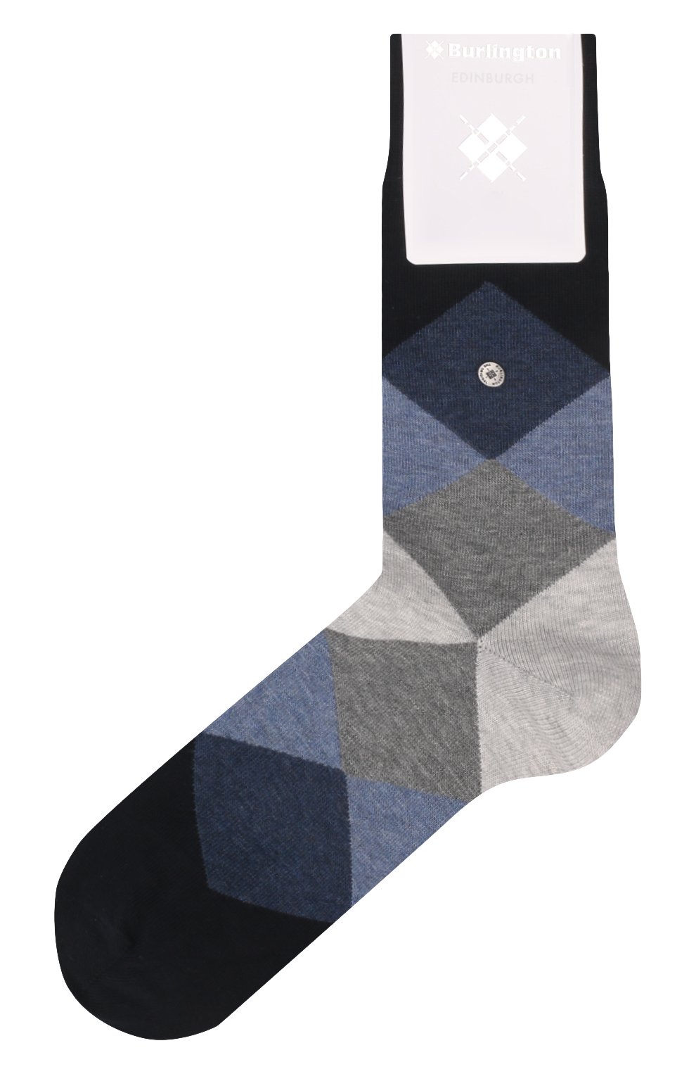 Мужские хлопковые носки BURLINGTON темно-синего цвета, арт. 20942. | Фото 1 (Кросс-КТ: бельё; Материал внешний: Хлопок)
