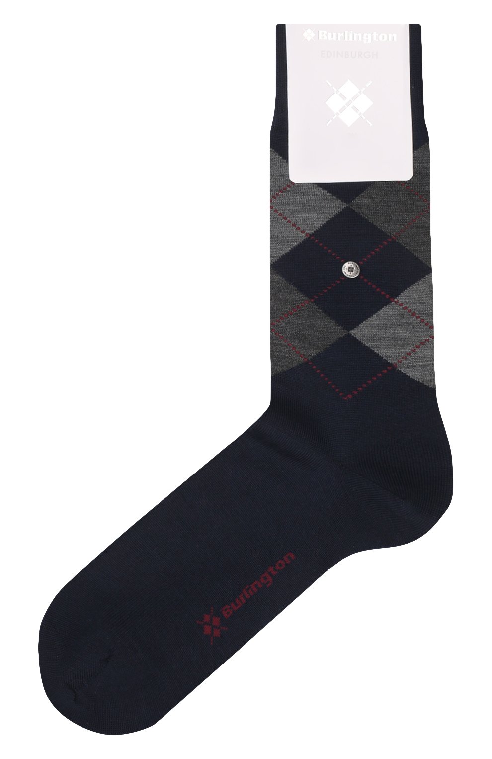 Мужские шерстяные носки BURLINGTON темно-синего цвета, арт. 21182. | Фото 1 (Материал внешний: Шерсть; Кросс-КТ: бельё)