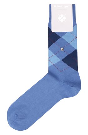Мужские хлопковые носки BURLINGTON голубого цвета, арт. 20182. | Фото 1 (Материал внешний: Хлопок; Кросс-КТ: бельё)