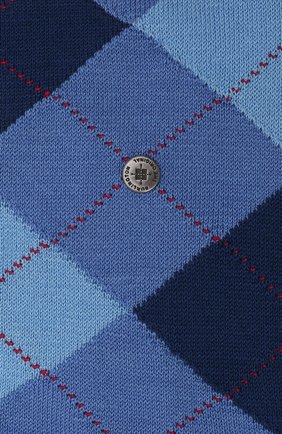 Мужские хлопковые носки BURLINGTON голубого цвета, арт. 20182. | Фото 2 (Кросс-КТ: бельё; Материал внешний: Хлопок)