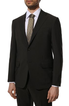 Мужской шерстяной костюм CORNELIANI темно-коричневого цвета по цене 187000 руб., арт. 897268-2114135/92 | Фото 2 Мужской шерстяной костюм CORNELIANI темно-коричневого цвета, арт. 897268-2114135/92 | Фото 2 (Рукава: Длинные; Материал внешний: Шерсть; Материал подклада: Купро; Костюмы М: Однобортный; Стили: Классический)