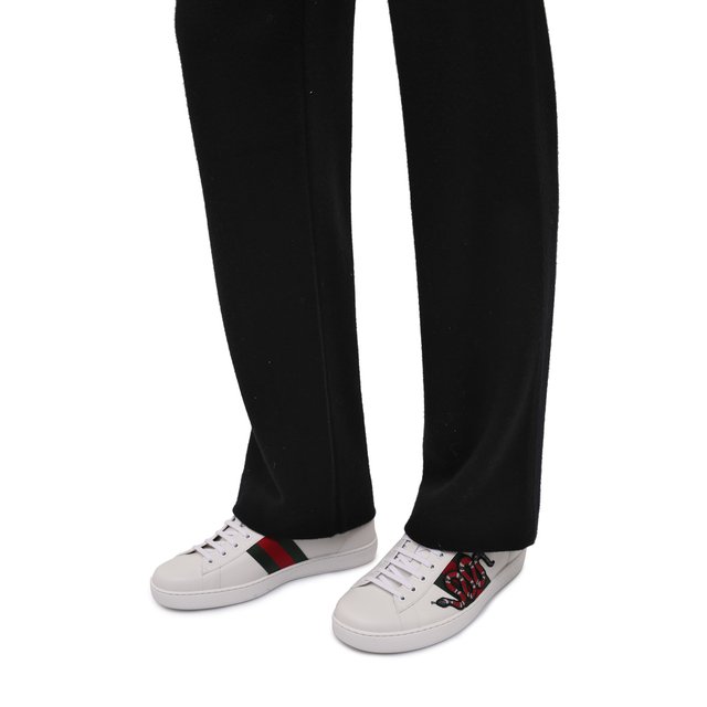фото Кожаные кеды ace gucci