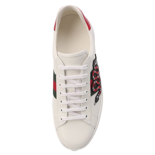 фото Кожаные кеды ace gucci