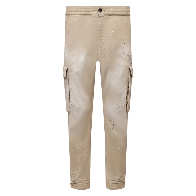 Хлопковые брюки-карго Dsquared2 бежевого цвета