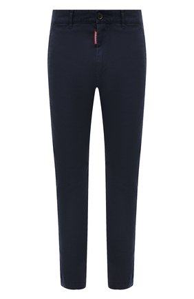 Мужские хлопковые брюки DSQUARED2 темно-синего цвета, арт. S74KB0644/S41794 | Фото 1 (Материал внешний: Хлопок; Длина (брюки, джинсы): Стандартные; Стили: Кэжуэл)