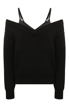 Женский хлопковый свитер ALEXANDERWANG.T черного цвета по цене 58500 руб., арт. 4KC1221009 | Фото 1