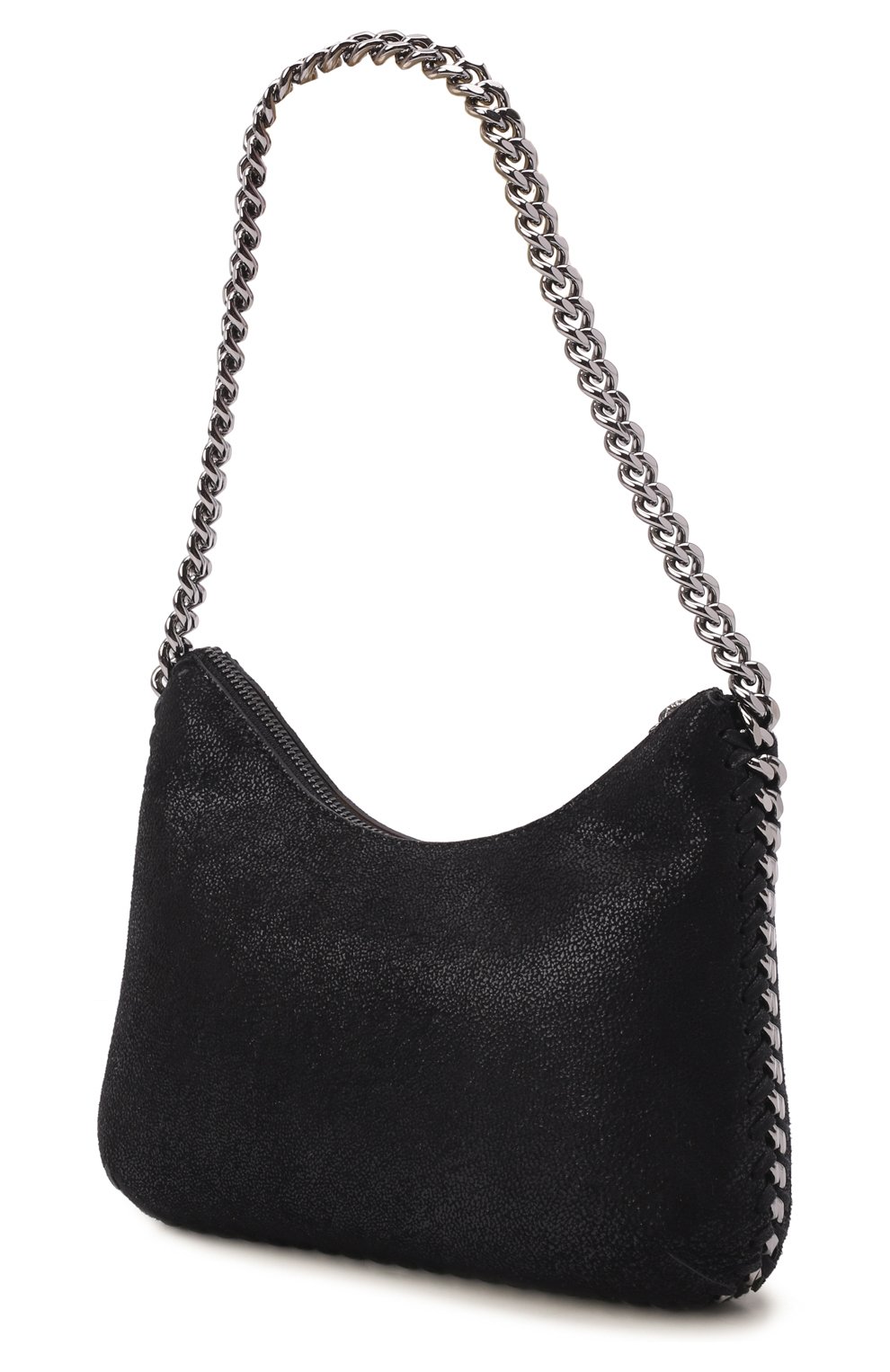 Женская сумка falabella STELLA MCCARTNEY черного цвета, арт. 7B0001/W8719 | Фото 4 (Сумки-технические: Сумки через плечо; Материал: Текстиль; Размер: small)