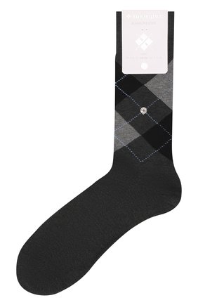 Мужские хлопковые носки BURLINGTON темно-серого цвета, арт. 20182. | Фото 1 (Кросс-КТ: бельё; Материал внешний: Хлопок)