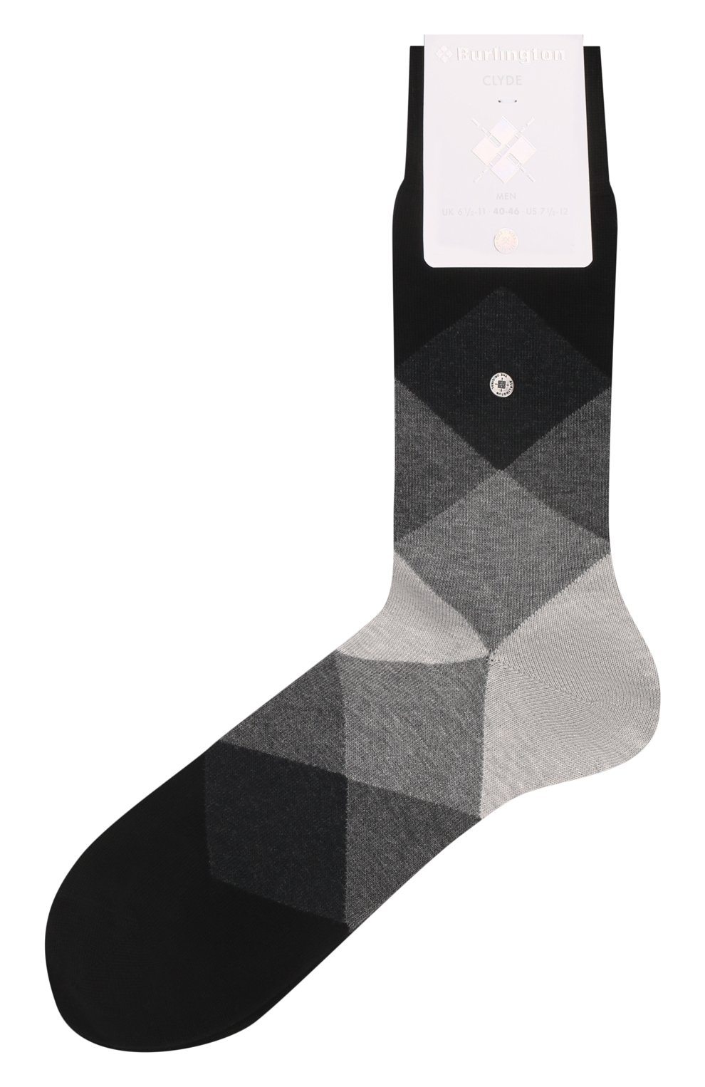 Мужские хлопковые носки BURLINGTON черного цвета, арт. 20942. | Фото 1 (Кросс-КТ: бельё; Материал внешний: Хлопок)